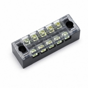Regleta Electrica cu Contacte din Alama Nichelata, 5 Poli, 15A 600V, cu Capac, TB-1505 - Img 3