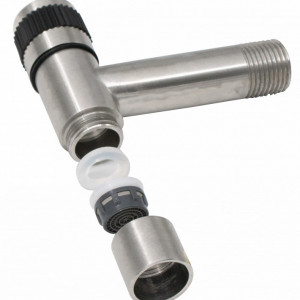 Robinet de serviciu din inox cu perlator 1/2"M