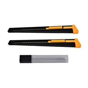 Set 2 Cutter Mini din Metal cu Lama ingusta 9mm si Rezerva - Img 6