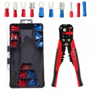 Set cleste 3 in 1 dezizolare, sertizare, taiaiere cablu cu 200 papuci inclusi - Img 4