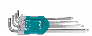 TOTAL - Set 9 chei imbus Torx - T10-T50 - Cr-V/ brat lung (INDUSTRIAL)