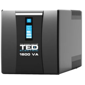 UPS 1600VA / 900W LCD Line Interactive AVR 4 schuko USB TED