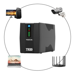 UPS 700VA / 400W line interactive AVR 2 schuko TED - Img 2