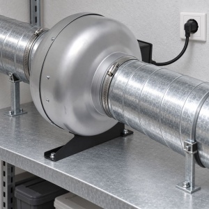 Ventilator Centrifugal Metalic 78W pentru Tubulatura 100mm, Debit 290m³/h, TSK100 - Img 2