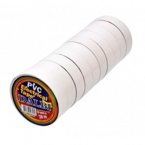 Banda izolier alba 19 mm x 20 m set 10 bucati