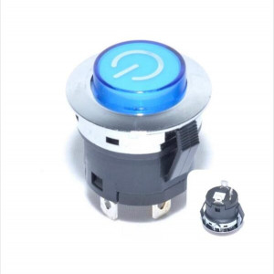 Buton prin apasare ,dimensiuni 22 x32mm ,tensiune alimentare 24v ,lumina Led ,culori -verde ,rosu ,albastru - Img 2