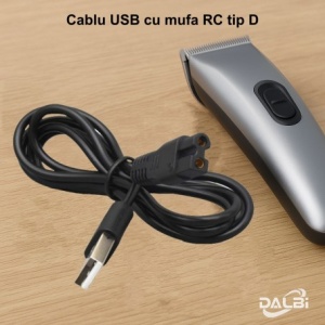 Cablu USB cu mufa RC tip D pentru Masina de Tuns - Ras / TXD12 - Img 2