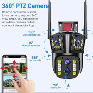 Cameră de Supraveghere Bullet-Dome Linkage Smart, Wi-Fi, IP66, Night Vision, 4 Lentile (model wqq839s-pw-4-qz) - Img 2