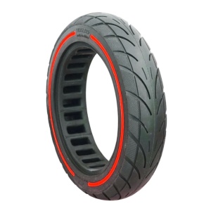 Cauciuc solid plin trotineta 10 x 2.125 inch cu dunga rosie