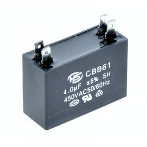 Condensator dreptunghiular pentru pornire motor 4C 450V - 4uf