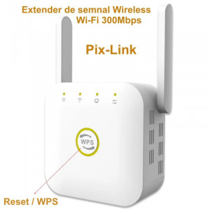 Extender wireless N cu doua antene, 300mbps, PIX-LINK WPS - Img 2