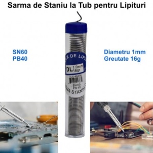 FLUDOR DE LIPIT CU PASTA LA TUB 16G - 1MM , SN60/PB40 - Img 4