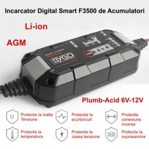 Incarcator Digital Smart F3500 de Acumulatori Li-ion / Plumb-Acid 6V-12V / AGM - BYGD - Img 2