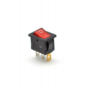 Intrerupator IRS 12V led rosu, 21x15mm