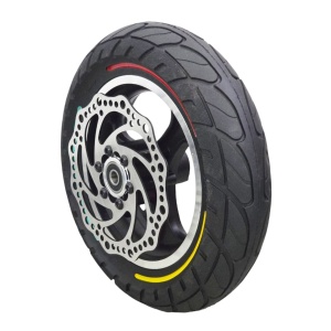 Janta cu disc frana si cauciuc solid plin de strada trotineta 10 x 2.50 inch