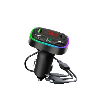 Modulator FM auto cu Bluetooth 5.0 / MP3 player si incarcator USB-C cu 3 porturi