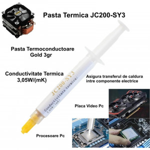 Pasta termoconductoare JC200-SY1, gold, 3 grame