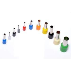 Pin terminal de cablu E0508 alb , 100Buc/Set