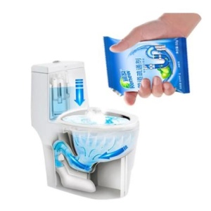 Pudră de curățare a canalizării, 50 g, deodorant de decontaminare a apelor uzate, toaletă, cadă, pulbere - Img 2