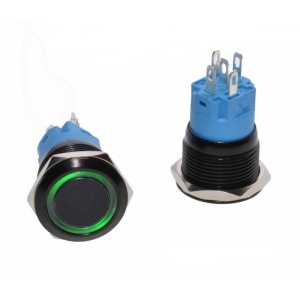 Push buton cu retinere 19mm / 12V cu LED: alb, albastru, verde, negru sau rosu - Img 6