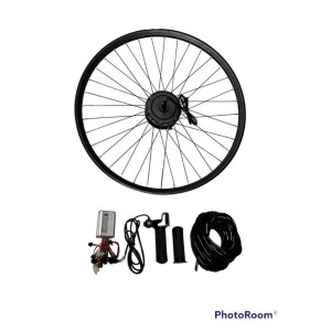 Roată spate 28″ pentru bicicletă ,48V-350W ,kit roata ,motor, manson cu buton pornire si protectie petru cablu - Img 2