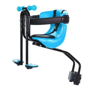 Scaun copil bicicleta cu ghidon si suport picioare, greutate maxima 20 kg, 1- 4 ani, albastru