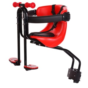 Scaun copil bicicleta cu ghidon si suport picioare, greutate maxima 20 kg, 1- 4 ani, ROSU