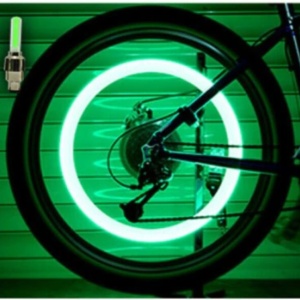 Set 2 lumini pentru valva rotii bicicletei, culoare verde - Img 2