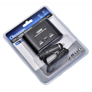 Spliter Auto 120W cu 3 Prize 12/24V + 2 Usb + 1Tip C - Img 3