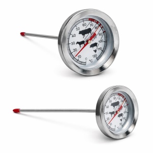 Termometru Metalic Analog cu Tija 0–120 grade Celsius pentru Gratar, Cuptor si Afumatoare - HoReCa - Img 3