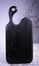 Platou servire din lemn negru 55cm - 27 cm - 2.5 cm