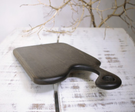 Platou servire din lemn negru 55cm - 27 cm - 2.5 cm