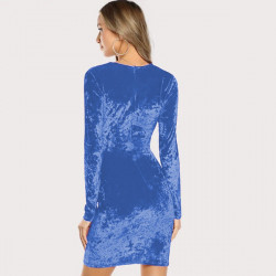 Rochie Velvet Albastra