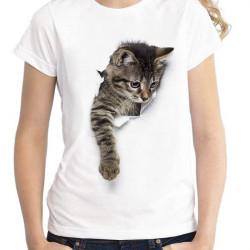 Tricou 3D Femei The Cat Escapes
