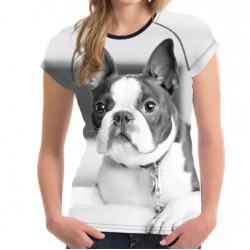 Tricou 3D Femei Boston Terrier Dog