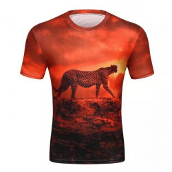 Tricou 3D Barbati Jaguarul In Desert