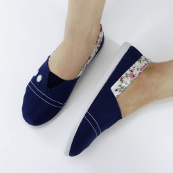 Espadrile dama cu accesorii de culoare navy