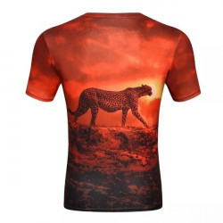 Tricou 3D Barbati Jaguarul In Desert
