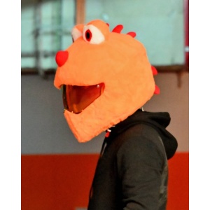 Husa casca moto Cookie Monster - portocaliu
