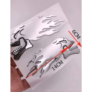 Sticker - Craniu in flacari