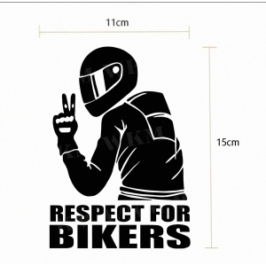Sticker "Respect for bikers" - negru