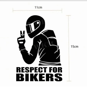 Sticker "Respect for bikers" - negru