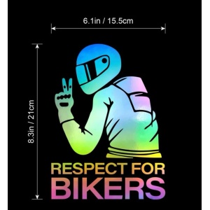 Sticker "Respect for bikers" - reflectorizant
