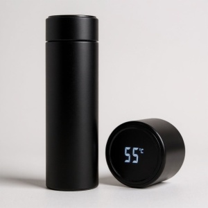 Termos negru cu indicator temperatura