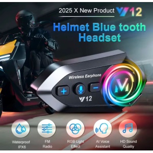 Intercom Bluetooth + radio pentru Casca Moto Y12