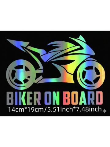 Sticker "Biker on Board" - reflectorizant
