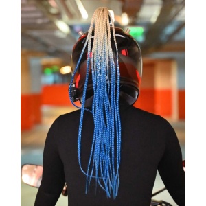 Codite impletite - Blond + Albastru
