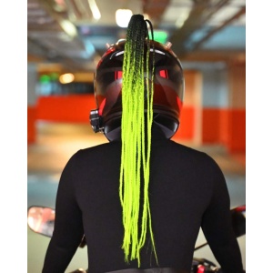Codite impletite - Negru + Verde neon