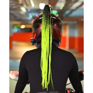 Codite impletite - Negru + Verde neon