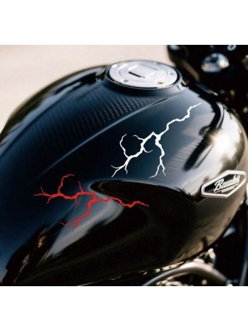 Sticker "Fulger" - rosu pe moto 